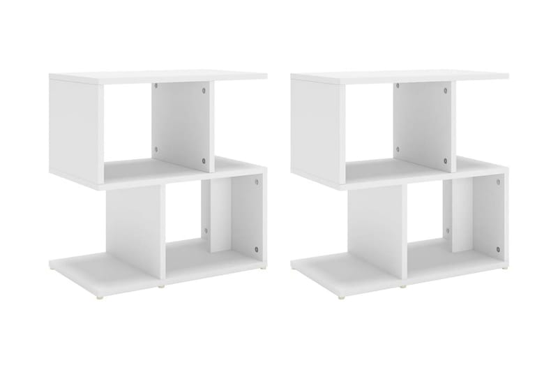 Sängbord 2 st vit 50x30x51,5 cm spånskiva - Vit - Möbler - Bord & matgrupper - Avlastningsbord - Sängbord & nattduksbord
