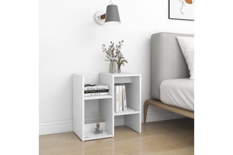 Sängbord 2 st vit 50x30x51,5 cm spånskiva - Vit - Sängbord & nattduksbord