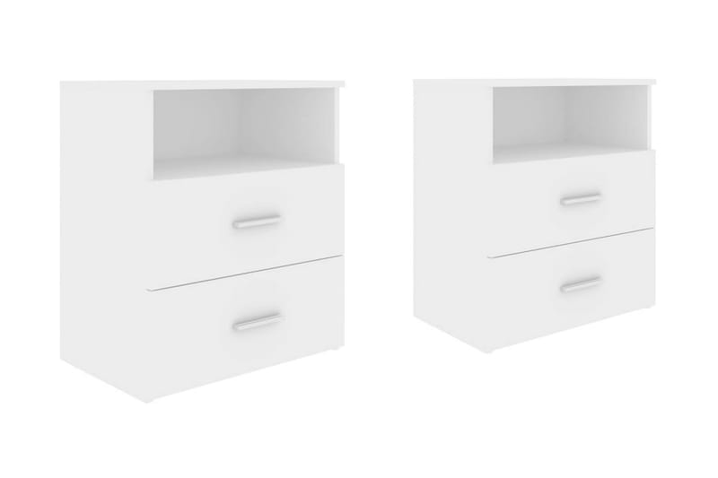 Sängbord 2 st vit 50x32x60 cm spånskiva - Vit - Möbler - Bord & matgrupper - Avlastningsbord - Sängbord & nattduksbord