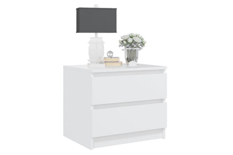 Sängbord 2 st vit 50x39x43,5 cm spånskiva - Vit - Möbler - Bord & matgrupper - Avlastningsbord - Sängbord & nattduksbord