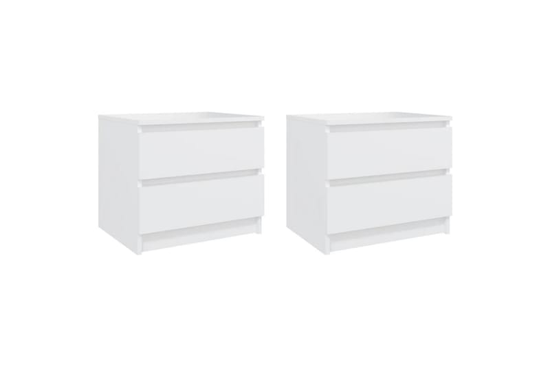 Sängbord 2 st vit 50x39x43,5 cm spånskiva - Vit - Möbler - Bord & matgrupper - Avlastningsbord - Sängbord & nattduksbord