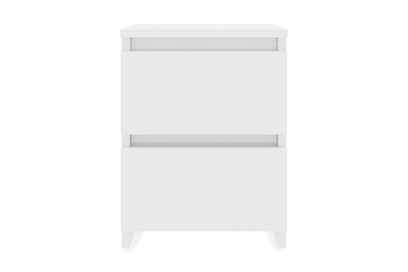 Sängbord 2 st vit högglans 30x30x40 cm spånskiva - Vit - Möbler - Bord & matgrupper - Avlastningsbord - Sängbord & nattduksbord