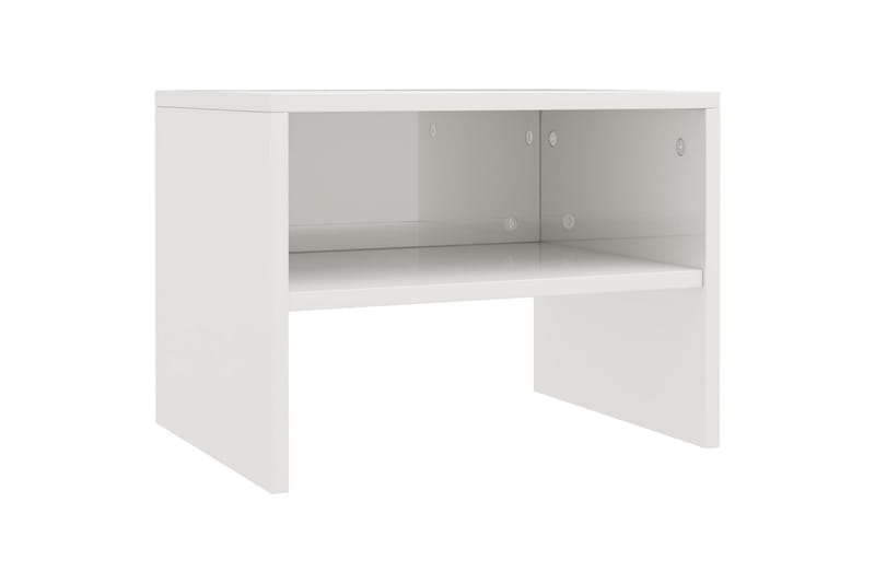 Sängbord 2 st vit högglans 40x30x30 cm spånskiva - Vit - Möbler - Bord & matgrupper - Avlastningsbord - Sängbord & nattduksbord