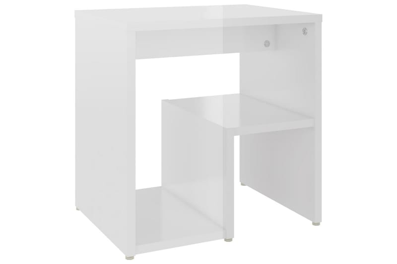 Sängbord 2 st vit högglans 40x30x40 cm spånskiva - Vit - Möbler - Bord & matgrupper - Avlastningsbord - Sängbord & nattduksbord