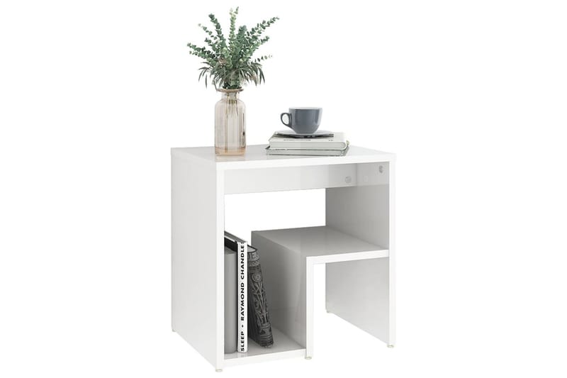 Sängbord 2 st vit högglans 40x30x40 cm spånskiva - Vit - Möbler - Bord & matgrupper - Avlastningsbord - Sängbord & nattduksbord
