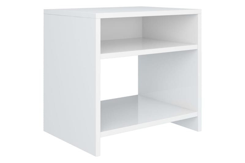 Sängbord 2 st vit högglans 40x30x40 cm spånskiva - Vit - Möbler - Bord & matgrupper - Avlastningsbord - Sängbord & nattduksbord