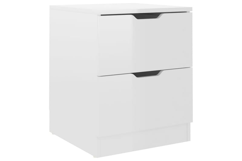 Sängbord 2 st vit högglans 40x40x50 cm spånskiva - Vit - Möbler - Bord & matgrupper - Avlastningsbord - Sängbord & nattduksbord