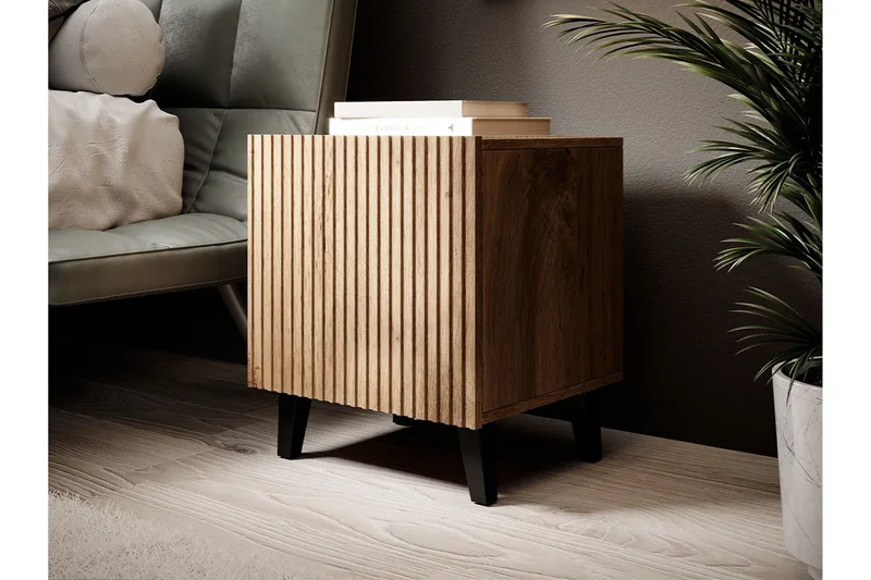 Sängbord 2-pack - Svart|Ek - Möbler - Bord & matgrupper - Avlastningsbord - Sängbord & nattduksbord