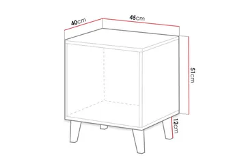 Sängbord 2-pack - Svart|Ek - Möbler - Bord & matgrupper - Avlastningsbord - Sängbord & nattduksbord
