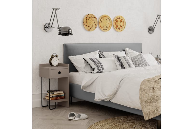 Sängbord 30 cm Höger - Ljusbrun - Möbler - Bord & matgrupper - Avlastningsbord - Sängbord & nattduksbord