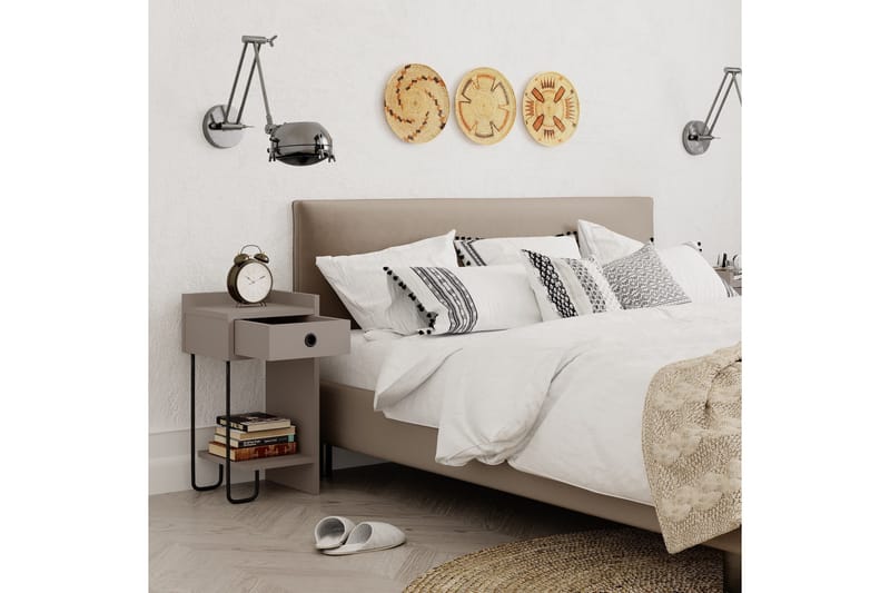 Sängbord 30 cm Höger - Ljusbrun - Möbler - Bord & matgrupper - Avlastningsbord - Sängbord & nattduksbord