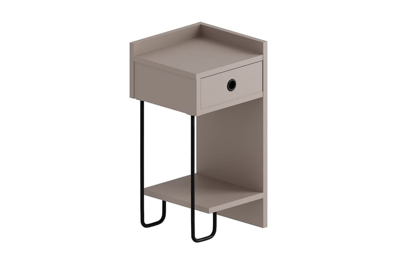 Sängbord 30 cm Höger, Ljusbrun