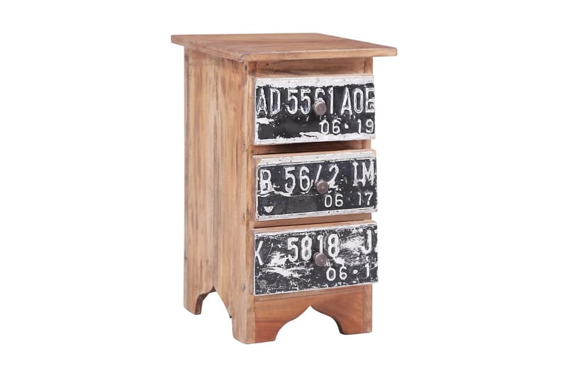 Sängbord 30x30x51 cm massivt återvunnet trä - Brun - Möbler - Bord & matgrupper - Avlastningsbord - Sängbord & nattduksbord