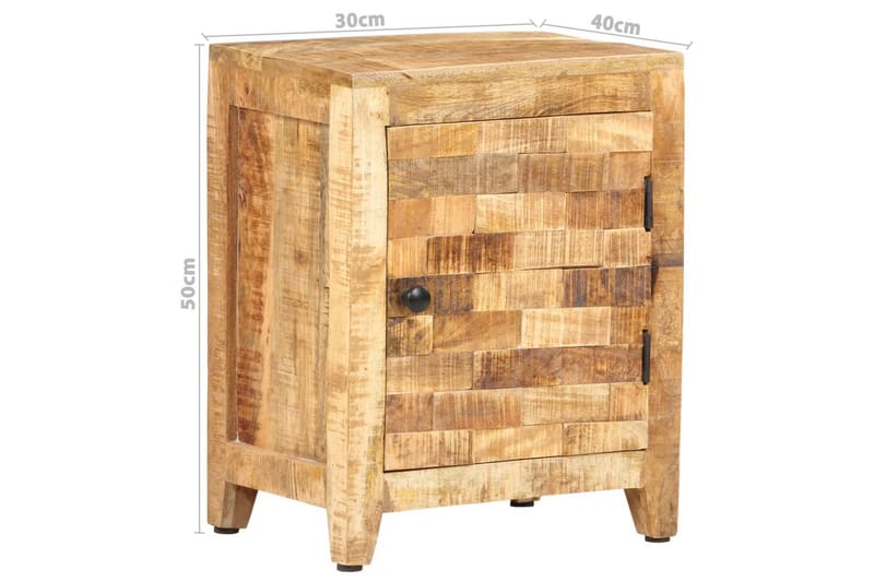 Sängbord 30x40x50 cm massivt mangoträ - Brun - Sängbord & nattduksbord