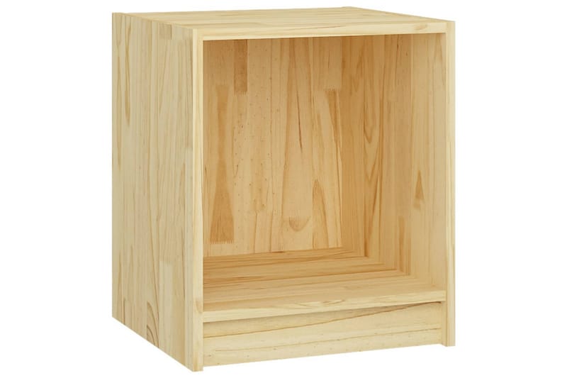 Sängbord 35,5x33,5x41,5 cm massiv furu - Brun - Möbler - Bord & matgrupper - Avlastningsbord - Sängbord & nattduksbord