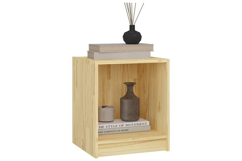 Sängbord 35,5x33,5x41,5 cm massiv furu - Brun - Möbler - Bord & matgrupper - Avlastningsbord - Sängbord & nattduksbord