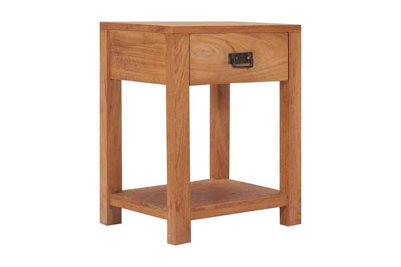 Sängbord 35x35x50 cm massiv teak - Brun - Möbler - Bord & matgrupper - Avlastningsbord - Sängbord & nattduksbord