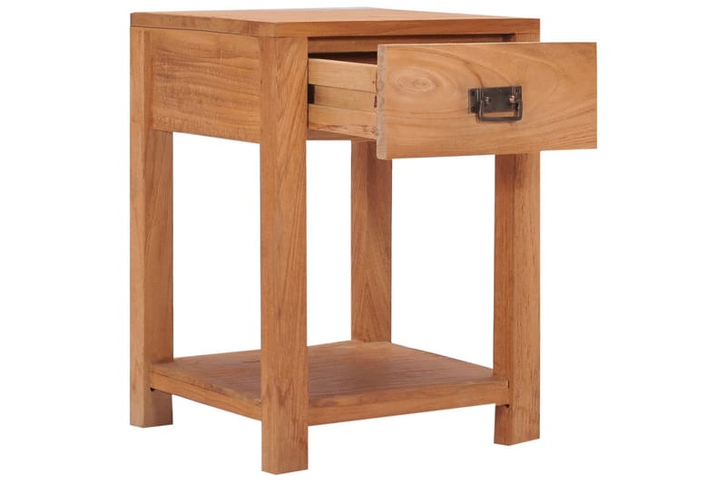 Sängbord 35x35x50 cm massiv teak - Brun - Möbler - Bord & matgrupper - Avlastningsbord - Sängbord & nattduksbord