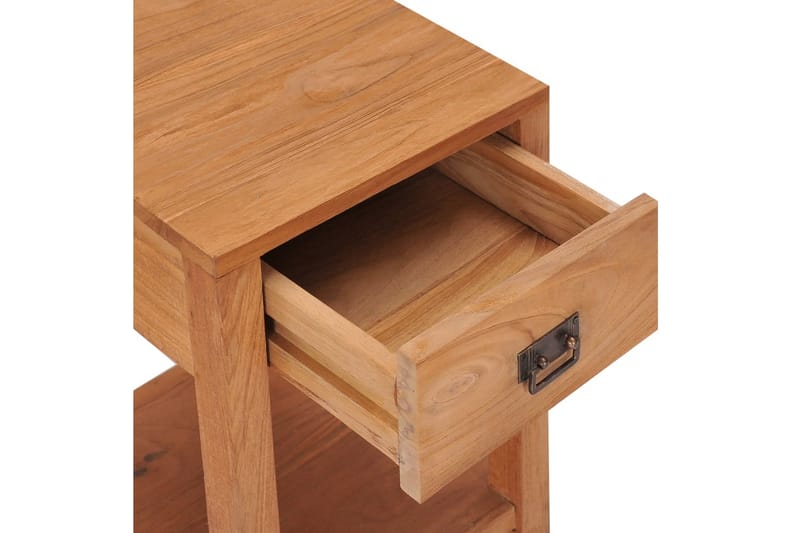 Sängbord 35x35x50 cm massiv teak - Brun - Möbler - Bord & matgrupper - Avlastningsbord - Sängbord & nattduksbord