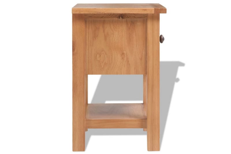 Sängbord 36x30x47 cm massiv ek - Brun - Möbler - Bord & matgrupper - Avlastningsbord - Sängbord & nattduksbord