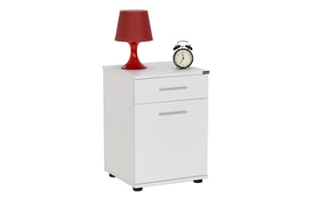 Sängbord 40 cm 2 Skåp - Vit - Möbler - Bord & matgrupper - Avlastningsbord - Sängbord & nattduksbord