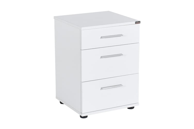 Sängbord 40 cm 3 Skåp - Vit - Möbler - Bord & matgrupper - Avlastningsbord - Sängbord & nattduksbord