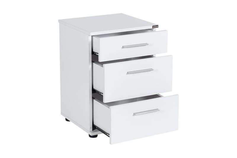 Sängbord 40 cm 3 Skåp - Vit - Möbler - Bord & matgrupper - Avlastningsbord - Sängbord & nattduksbord