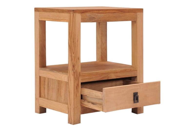 Sängbord 40x30x50 cm massiv teak - Brun - Möbler - Bord & matgrupper - Avlastningsbord - Sängbord & nattduksbord