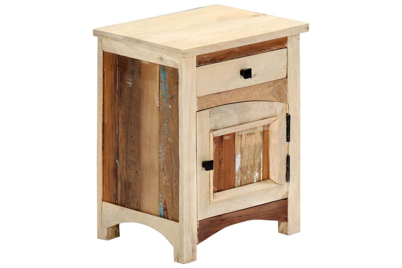 Sängbord 40x30x50 cm massivt återvunnet trä - Flerfärgad - Sängbord & nattduksbord