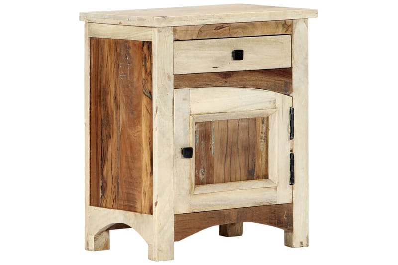 Sängbord 40x30x50 cm massivt återvunnet trä - Flerfärgad - Möbler - Bord & matgrupper - Avlastningsbord - Sängbord & nattduksbord