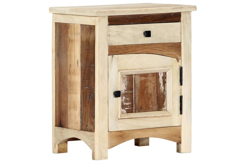 Sängbord 40x30x50 cm massivt återvunnet trä - Flerfärgad - Möbler - Bord & matgrupper - Avlastningsbord - Sängbord & nattduksbord