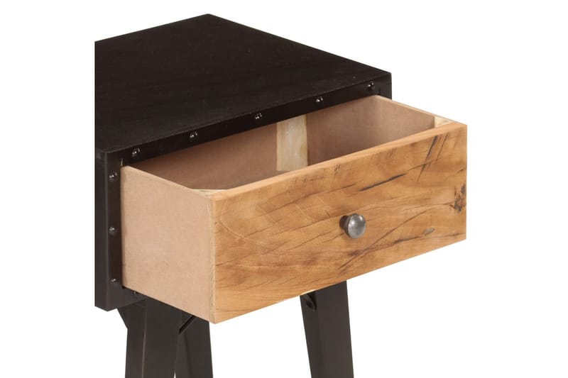 Sängbord 40x30x50 cm massivt återvunnet trä - Svart - Möbler - Bord & matgrupper - Avlastningsbord - Sängbord & nattduksbord