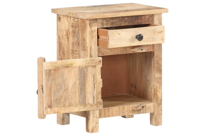 Sängbord 40x30x50 cm massivt grovt mangoträ - Brun - Möbler - Bord & matgrupper - Avlastningsbord - Sängbord & nattduksbord