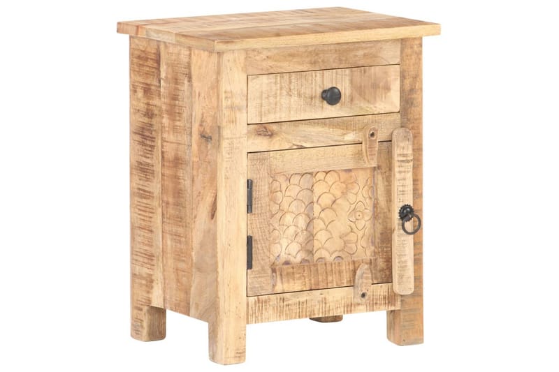 Sängbord 40x30x50 cm massivt grovt mangoträ - Brun - Möbler - Bord & matgrupper - Avlastningsbord - Sängbord & nattduksbord