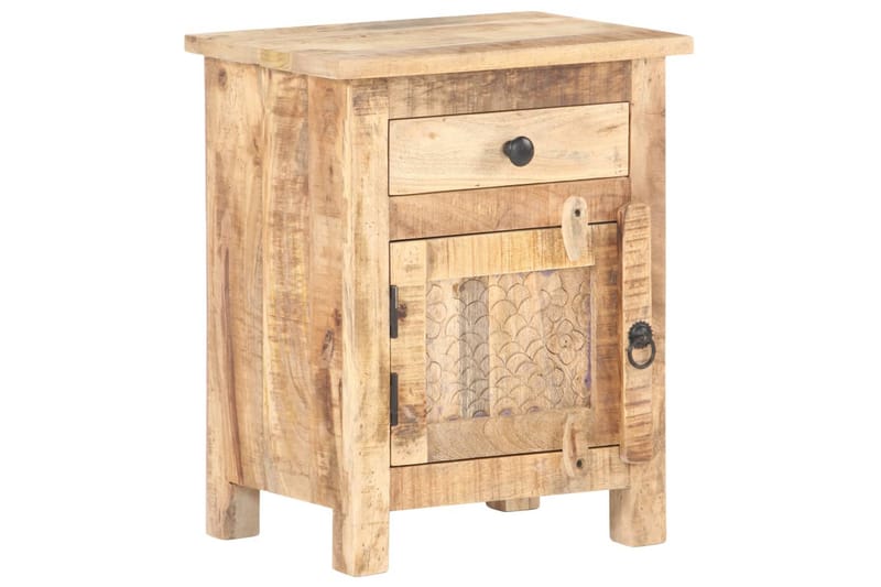 Sängbord 40x30x50 cm massivt grovt mangoträ - Brun - Möbler - Bord & matgrupper - Avlastningsbord - Sängbord & nattduksbord