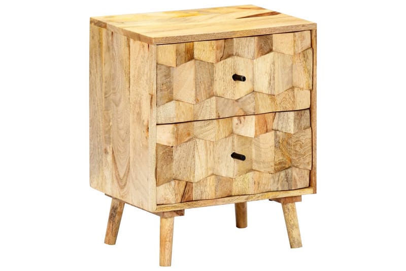 Sängbord 40x30x50 cm massivt mangoträ - Brun - Möbler - Bord & matgrupper - Avlastningsbord - Sängbord & nattduksbord