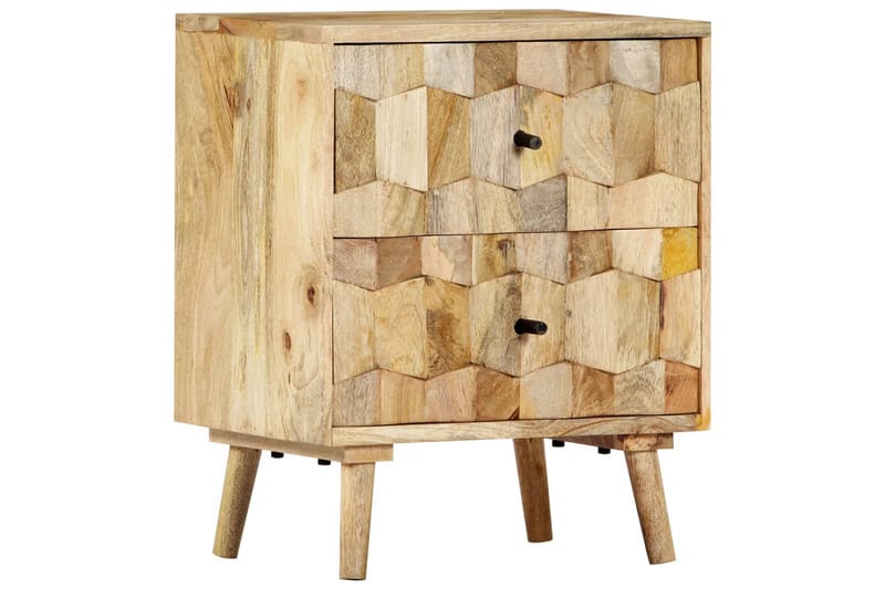 Sängbord 40x30x50 cm massivt mangoträ - Brun - Möbler - Bord & matgrupper - Avlastningsbord - Sängbord & nattduksbord