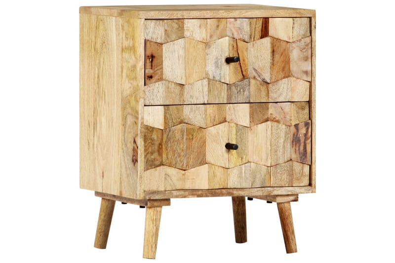 Sängbord 40x30x50 cm massivt mangoträ - Brun - Möbler - Bord & matgrupper - Avlastningsbord - Sängbord & nattduksbord