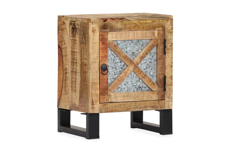 Sängbord 40x30x50 cm massivt mangoträ - Svart - Möbler - Bord & matgrupper - Avlastningsbord - Sängbord & nattduksbord