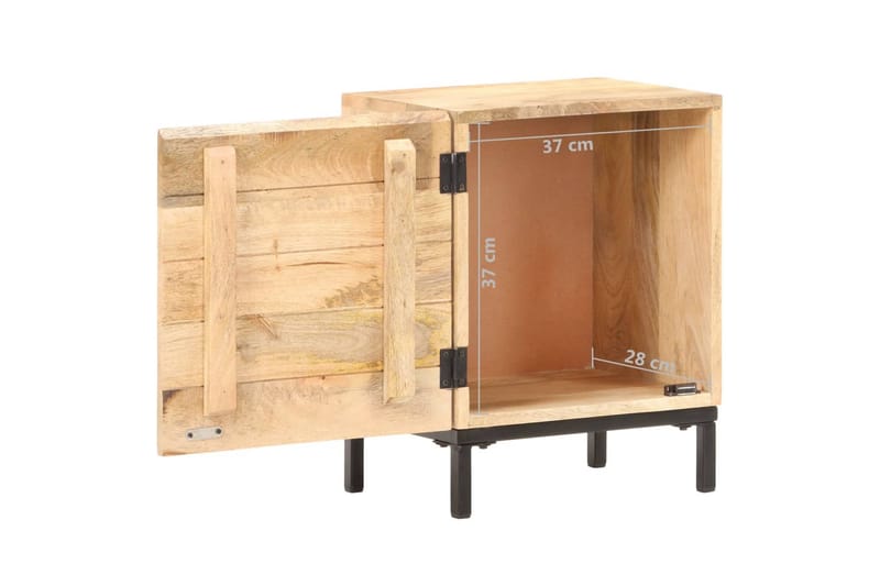 Sängbord 40x30x51 cm massivt mangoträ - Brun - Möbler - Bord & matgrupper - Avlastningsbord - Sängbord & nattduksbord