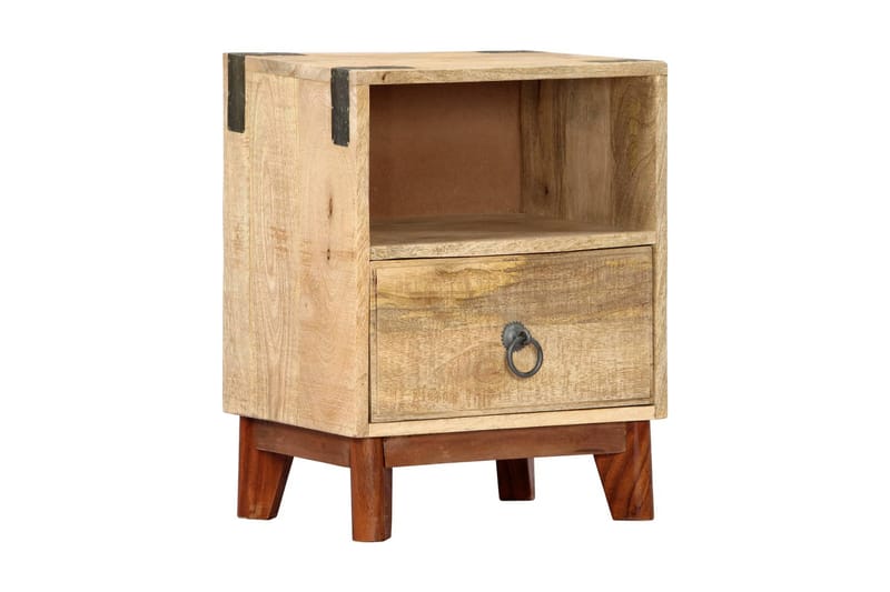 Sängbord 40x30x52 cm massivt robust mangoträ - Brun - Möbler - Bord & matgrupper - Avlastningsbord - Sängbord & nattduksbord