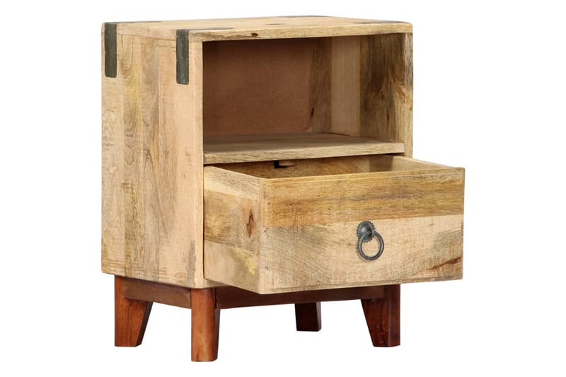 Sängbord 40x30x52 cm massivt robust mangoträ - Brun - Möbler - Bord & matgrupper - Avlastningsbord - Sängbord & nattduksbord