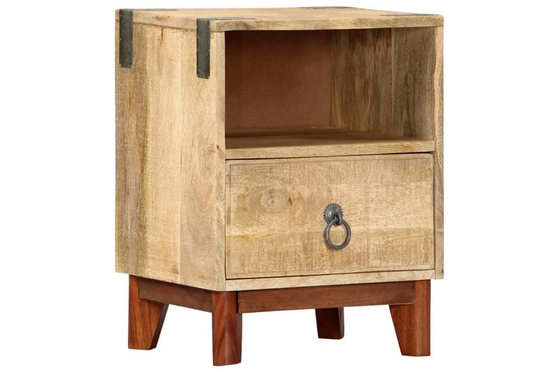 Sängbord 40x30x52 cm massivt robust mangoträ - Brun - Möbler - Bord & matgrupper - Avlastningsbord - Sängbord & nattduksbord
