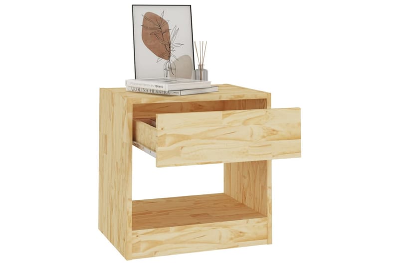Sängbord 40x31x40 cm massiv furu - Brun - Möbler - Bord & matgrupper - Avlastningsbord - Sängbord & nattduksbord