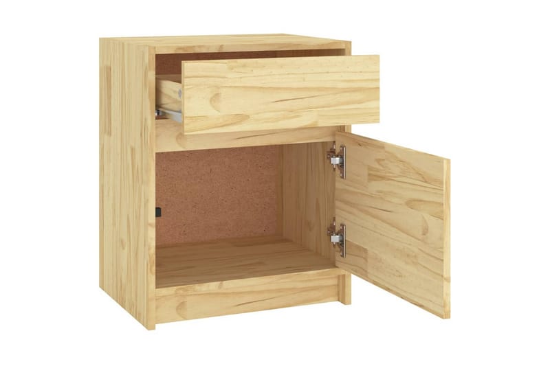 Sängbord 40x31x50 cm massiv furu - Brun - Möbler - Bord & matgrupper - Avlastningsbord - Sängbord & nattduksbord