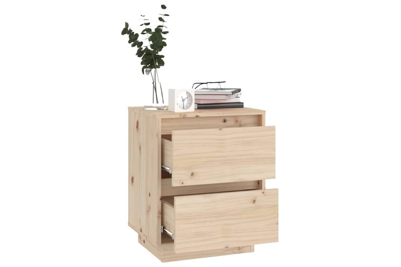 Sängbord 40x35x50 cm massiv furu - Brun - Möbler - Bord & matgrupper - Avlastningsbord - Sängbord & nattduksbord