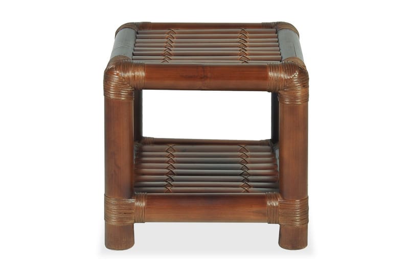 Sängbord 40x40x40 cm bambu mörkbrun - Brun - Sängbord & nattduksbord