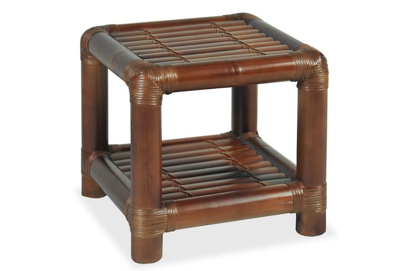 Sängbord 40x40x40 cm bambu mörkbrun - Brun - Möbler - Bord & matgrupper - Avlastningsbord - Sängbord & nattduksbord