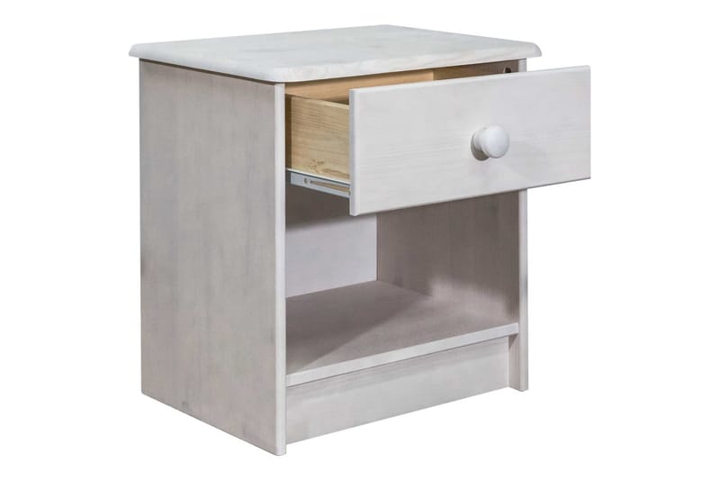 Sängbord 41x30x42 cm massiv furu - Brun - Möbler - Bord & matgrupper - Avlastningsbord - Sängbord & nattduksbord
