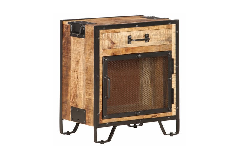 Sängbord 43x30x51cm massivt robust mangoträ - Brun - Möbler - Bord & matgrupper - Avlastningsbord - Sängbord & nattduksbord